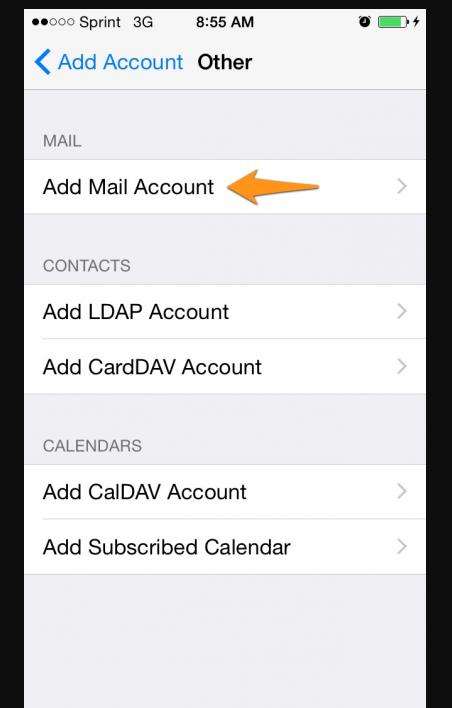 How to set Email configuration For iPhone?